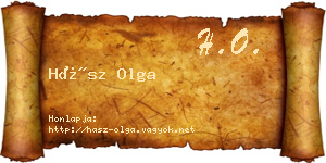 Hász Olga névjegykártya