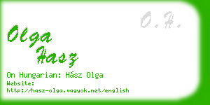 olga hasz business card