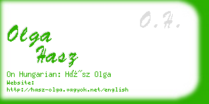 olga hasz business card